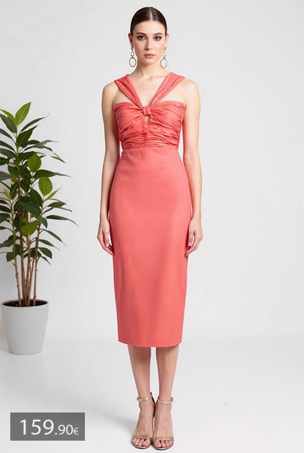 rojo midi coral de firma española